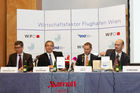 (c) fotodienst/Dan Carabas - Wien 22.06.07 - Pressekonferenz zum Thema Wirtschaftsfaktor Flughafen Wien - FOTO: v.li. Herr Kochwalter, Herr Kaufmann, Herr Fritz, Herr Streicher