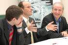 Erstes, länderübergreifendes Recycling-Netzwerk in Mitteleuropa. Bild: Thomas Leitner, Dipl. Ing. (FH) Ernst Luckner, Sepp Eisenriegler. Foto: Daniel K. Gebhart, am 31.01.06