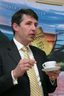 Seit 1706 prägt Twinings Teekultur, Teegenuss und Handel. Bild: Stephen Twining (Director of Corporate Relations bei Twinings, Mitglied der berühmten Tee-Dynastie). Foto: Anna Rauchenberger, am 25.01.06
