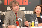 (c) Fotodienst / Daniel K. Gebhart - Pressebrunch zum Rauchertelefon und Symposium zum Welt-Nichtrauchertag - FOTO: Dipl. Psych. Peter Lindinger (WHO Kollaborationszentrum Tabakkontrolle), Dr. Martina Pötschke-Langer (WHO Kollaborationszentrum Tabakkontrolle)