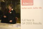 Adecco Bilanz-Medienkonferenz 2006. Bild: Empfangstische der Adecco