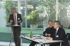 Bilanzmedienkonferenz Goldbach Media AG. Bild: Klaus Kappeler, Chief Executive Officer (CEO) der Goldbach Media AG; Mario Hrastnig, Chief Financial Officer (CFO) der Goldbach Media AG; Peter A.C. Blum, Praesident des Verwaltungsrates der Goldbach Media AG