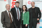 (c) Fotodienst / Daniel K. Gebhart - AustriaPro (WKO) veranstaltet den AustriaPro Exptertentag 2006 in Kooperation mit dem 2nd eBusiness Day der Österreichischen Computer Gesellschaft (OCG) - FOTO: DI Rudolf Bauer, A.O. Univ. Prof. Dr. Karl Fröschl, A.O. Univ. Prof. Dr. Christine Strauss, Dr. Hans Zeger