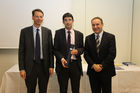 Diplomverleihung CIFRSA, ÖCI, 25.2.2010 am Foto: Mag. Helmut Kerschbaumer, Bernhard Kaufmann und Prof. Alfred Wagenhofer