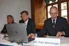 Pressekonferenz Stadtcasino Baden AG im Hotel Widder in Zürich am 9.5.06. Dr. Peter Probst, Detlef Brose, Dr. Peter Blöchlinger