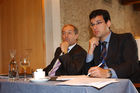 Pressekonferenz Stadtcasino Baden AG im Hotel Widder in Zürich am 9.5.06. Links: Aloys Hirzel