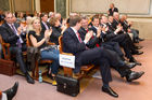 (C) fotodienst.at /Anna Rauchenberger  - Wien, 01.06.2011 –  Heute lud das Wirtschaftsforum der Führungskräfte (WdF) zur Generalversammlung ins Haus der Industrie. Im Rahmen der Veranstaltung wurden die Agenden des scheidenden Vorsitzenden an den neuen Vorsitzenden übergeben. Das WdF wurde 1979 gegründet und vertritt die Anliegen der österreichischen Führungskräfte, unter anderem als Vertreter im eurpäischen Dachverband Confédération Européenne des Cadres (CEC). Dem unabhängigen Verein gehören bundesweit knapp 2800 ManagerInnen an.