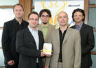 (C) Fotodienst/Anna Rauchenberger - Wien 13.06.2007 - Neue Microsoft Software Suite mit vier Anwendungen für alle Webdesign Anforderungen. FOTO v.l.: Peter Breuer (Wunderwerk GmbH),  Martin Zimmermann (Product Manager für den Bereich Microsoft Expression bei Microsoft Österreich), Maximilian Knor (Developer Evangelist, Microsoft Österreich), Harald Leitenmüller (Leiter des Bereichs Developer & Platform Group bei Microsoft Österreich), Bernhard Seikmann  (Wunderwerk GmbH).

