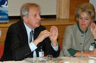 Univ. Prof. Reinhart Kögerler (Präsident der CDG), MR Dr. Ulrike Unterer (Bundesministerium Wirtschaft & Arbeit)