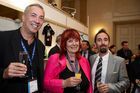 (C) fotodienst/Gudrun Krieger - Wien 6.10.2009 -IMA-Awardverleihung und Sektempfang am Messestand; Foto:Dr. Heinz Baier, Anneliese Leifert (Messe & Event), Christoph Berndl (Chefredakteur Messe & Event)