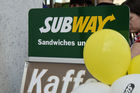 Grand Opening des ersten Subway Restaurants in der Sihlstrasse 99 in Zürich durch die Geschäftsführerin  Brigitta Koch. (C) Fotodienst/Tabea Vogel. 