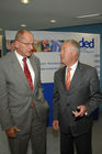 Jahres-Pressekonferenz 2006 des Deutschen Entwicklungsdienst GmbH in Bonn, v.r.
Herr Dr. Jürgen Wilhelm DED-Geschäftsführer, Dr. Uwe Runge DED Verwaltungs-ratsvorsitzende