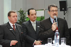 Der Auftritt von Microsoft Österreich auf der ITnT zählt traditionell zu den Publikumsmagneten auf der heimischen IT-Fachmesse. 
Foto v.li.na.re:  Werner Leibrandt (Chief Operation Officer Microsoft); Michael Bartz (Leitung Bereich Information Worker); Wolfgang Briem (Leitung Bereich Server Microsoft Österreich)
©fotodienst/Nadine Bargad