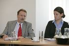 Pressekonferenz der Firma Helios, Vorstellung von Bauprojekten, Schloß Merseburg