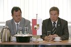 Pressekonferenz der Firma Helios, Vorstellung von Bauprojekten, Schloß Merseburg