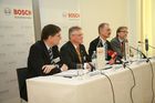 Bosch - Jahrespressekonferenz, Foto: vlnr: Hans Bangert, Bosch Rexroth GmbH, Ernest Fiedler, Robert Bosch AG, Karl Strobel, Robert Bosch AG, Robert Kordik, Robert Bosch AG