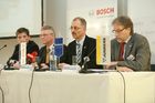 Bosch - Jahrespressekonferenz, Foto: vlnr: Hans Bangert, Bosch Rexroth GmbH, Ernest Fiedler, Robert Bosch AG, Karl Strobel, Robert Bosch AG, Robert Kordik, Robert Bosch AG