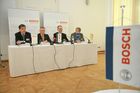 Bosch - Jahrespressekonferenz, Foto: vlnr: Hans Bangert, Bosch Rexroth GmbH, Ernest Fiedler, Robert Bosch AG, Karl Strobel, Robert Bosch AG, Robert Kordik, Robert Bosch AG