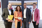 Im Bild: v.l.n.r. Norbert Steinwidder (CEO Das Futterhaus), Carina Felzmann (GF Cox Orange, Initiatorin der Österreichischen Franchise Messe), Dkfm. (FH) Andreas Haider (Geschäftsführer Unimarkt und Präsident Österreichischer Franchise-Verband) und Carina Dworak (Head of Business Development, MRS.SPORTY)