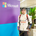  (c) fotodienst/Anna Rauchenberger - Wien, am 10.01.2013 –  Florian Grasel, Geschäftsführer bei Smarter Business Solutions, läuft von Wien nach Kopenhagen. Start ist bei Microsoft Österreich am Wienerberg.