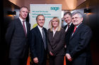 Sage stärkt Marktpräsenz in Österreich
Sage - der weltweit drittgrößte Anbieter für betriebswirtschaftliche Software und Services, sowie die Nr. 2 in Europa, stärkt den Marktauftritt in Österreich durch die Fusion der beiden heimischen Töchter zur Sage Software GmbH Österreich.
Foto: vlnr:  Christian Büll, GF des Geschäftsbereiches Mittelstand der Sage Software GmbH,  Johannes Schwaiger, GF der Business Software GmbH, Guy Berruyer, President Mainland Europe and Asia und Mitglied der Geschäftsführung der Sage Group plc,  Benigna Prochaska, GF des Geschäftsbereiches Personalsoftware der Sage Software GmbH, Peter Dewald, GF der Sage Software GmbH,
(C) fotodienst, Martina Draper