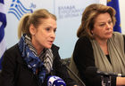  Louka Katseli (R) , Minister  of Labour and Social Insurances, Anna Dalara (L) deputy Minister of Labour and Social Insurances