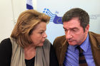 George Kaminis Mayor of Athens  (R), Louka Katseli (L) , Minister  of Labour and Social Insurances, 