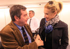 George Kaminis Mayor of Athens  (L), Anna Dalara (R) deputy Minister of Labour and Social Insurances, 