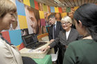 EUROPEAN YEAR OF VOLUNTEERING EYR LUXEMBOURG. Marie Josee Jacobs (C), Luxembourg Family and Integration minister during the Opening of EYV 2011 in Luxembourg. 16 february 2011. Photo/NICOLAS BOUVY