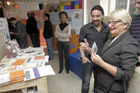 EUROPEAN YEAR OF VOLUNTEERING EYR LUXEMBOURG. Marie Josee Jacobs (R), Luxembourg Family and Integration minister during the Opening of EYV 2011 in Luxembourg. 16 february 2011. Photo/NICOLAS BOUVY