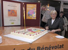 EUROPEAN YEAR OF VOLUNTEERING EYR LUXEMBOURG. Marie Josee Jacobs (C), Luxembourg Family and Integration minister during the Opening of EYV 2011 in Luxembourg. 16 february 2011. Photo/NICOLAS BOUVY