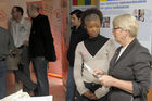 EUROPEAN YEAR OF VOLUNTEERING EYR LUXEMBOURG. Marie Josee Jacobs (R), Luxembourg Family and Integration minister during the Opening of EYV 2011 in Luxembourg. 16 february 2011. Photo/NICOLAS BOUVY