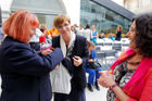 (C) fotodienst/ Daniel Novakovic- Ljubljana, 20.5.2011 - STA marketing; Im Rahmen des European Year of Volunteering (EYV) macht die EYV-Tour 2011 ab 20. Mai Station in Ljubljana, Slovenien. FOTO: Secretary of State Tina Terzan