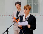 (C) fotodienst/ Daniel Novakovic- Ljubljana, 20.5.2011 - STA marketing; Im Rahmen des European Year of Volunteering (EYV) macht die EYV-Tour 2011 ab 20. Mai Station in Ljubljana, Slovenien. FOTO: Secretary of State Tina Terzan