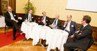  (c) fotodienst/Anna Rauchenberger - Wien, am 08.11.2011 –  Beim von CMS-rrh veranstalteten Event 'Fokus China – was Sie über das Business in China unbedingt wissen sollten' beleuchteten Rechtsexperten aus Shanghai und Wien die rechtlichen und steuerlichen Rahmenbedingungen für den Expansionskurs nach China. FOTO v.l. Mag. Thomas Obendrauf, CFO AT&S, Dr. Peter Weigand, Vorstand, TTTech Computertechnik AG, Mag. Joseph Eberle, Bereichsleiter Corporate Customers RBI, Mag. Robert Kastil, Rosenbauer, AG, Dr. Peter Untersperger, CEO, Lenzing AG, Dr. Franz Schellhorn, stv. Chefredakteur und Ressortleiter Economist DIE PRESSE: