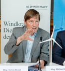 (C) fotodienst.at /Anna Rauchenberger  - Wien, 15.06.2011 – Anlässlich des Tag des Windes informierte die IG Windkraft über die Windkraftnutzung. Im burgenländischen Potzneusidl beginnt der zur BEWAG Gruppe gerhörige größte österreichische Windenergieerzeuger Austrian Wind Power die Bauarbeiten der weltweit größten Windkraftwerke. Die beiden Anlagen vom Typ Enercon E126 werden vom deutschen Unternehmen Enercon, einem der Marktführer im österreichischen Windkraftmarkt, geliefert. FOTO: Mag. Stefan Moidl, IG Windkraft