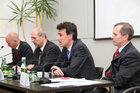(c)fotodienst/ Sarah- Maria Kölbl- Wien am 12.12.12, im Bild v.l.n.r.: Johann Lorenz- Pressesprecher, Peter Zanoni- Geschäftsführer Concord Card Casino, Mag. Paul Hoffmann- Rechtsanwalt, Dr. Andreas Schuster- Rechtsanwalt