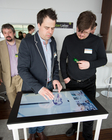  (c) fotodienst/Anna Rauchenberger - Wien, am 08.04.2013 - Das Wiener Softwarehaus LieberLieber präsentierte am LieberLieber Device Day bei Microsoft als Partner von Samsung, Pyramid, MyMulitouch und FlatFrog seine Multitouchapplikationen. FOTO Multitouch-Hardware von FlatFrog: