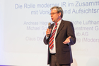 Podiumsdiskussion: Die Rolle moderner IR im Zusammenwirken mit Vorstand und Aufsichtsrat. Im Bild: Kay Bommer, DIRK - Deutscher Investor Relations Verband