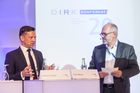 Podiumsdiskussion: Die Rolle moderner IR im Zusammenwirken mit Vorstand und Aufsichtsrat. Im Bild: v.l.n.r. Michael Schmidt, DeKa Investment GmbH und Claus Döring, Chefredakteur der Börsen-Zeitung