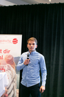 Die erste Startup-Night der Reiseindustrie in Wien wurde von über 150 Touristikern besucht. Fünf junge Unternehmen präsentierten ihre Geschäftsmodelle. Im Bild: Giggle-Gründer Lukas Schmelcher, Anbieter von Erlebniskommunikationstools für den Tourismus.