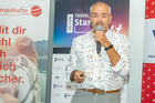 Fünf Unternehmen traten am 25. September 2019 im Wiener Modul zum Pitch im Rahmen der zweiten Travel Industry Start-up Night 2019 an. Im Bild playTracks-Geschäftsführer Armin W. Rainer.