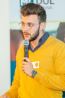 Fünf Unternehmen traten am 25. September 2019 im Wiener Modul zum Pitch im Rahmen der zweiten Travel Industry Start-up Night 2019 an. Im Bild: Triply-Geschäftsführer Sebastian Tanzer.