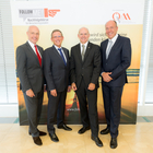 (c) fotodienst / Anna Rauchenberger - Wien, am 21.09.2015 - Follow Me! Nachfolgebörse für Versicherungsmakler und Informationskampagne des Österreichischen Versicherungsmaklerrings ÖVM, FOTO vlnr.: Ing. Alexander Punzl (ÖVM-Präsident), Akad. Vkfm. Gunther Riedlsperger (Bundesobmann der Versicherungsmakler), Dr. Ralph Müller (Vorstandsvorsitzender der Wiener Städtischen Versicherung), Thomas Suchoweew (