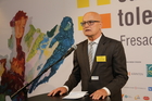 Der Empfang der Europäischen Toleranzgespräche 2018 fand im Holiday Inn Hotel Villach statt. Im Bild: PEN-Vizepräsident Harald Kollegger.