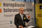 Der Empfang der Europäischen Toleranzgespräche 2018 fand im Holiday Inn Hotel Villach statt. Im Bild: PEN-Vizepräsident Harald Kollegger.