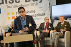 Das erste Tourismusforum im Rahmen der Europäischen Toleranzgespräche am 16. Mai 2018 im Hotel Holiday Inn Villach war der Suche nach dem Paradies in Europa und darüber hinaus gewidmet. Im Bild v.l.n.r. Kerstin Dohnal, Christian Kresse (Kärnten Werbung), Stefan Nungesser (FH Kärnten), Harald Hafner (Travel Industry Club Austria).