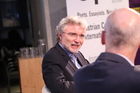 Europäische Toleranzgespräche, Eröffnungstag am 6. Juni 2019 im Kärntner Bergdorf Fresach. Im Bild Moderator Claus Reitan mit Literaturwissenschafter Rüdiger Görner.