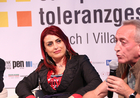 Europäische Toleranzgespräche, Eröffnungstag am 6. Juni 2019 im Kärntner Bergdorf Fresach. Im Bild v.l.n.r. die Autorin Sonia Boumad und der Autor Serafettin Yildiz.