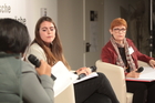 Lesung beim PEN-Forum der Europäischen Toleranzgespräche in Fresach. Im Bild: Sarita Jenamani, Lorena Pircher, Franka Lechner.